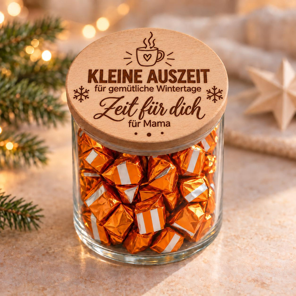 Weihnachtsglas mit Namen – 5 Motive