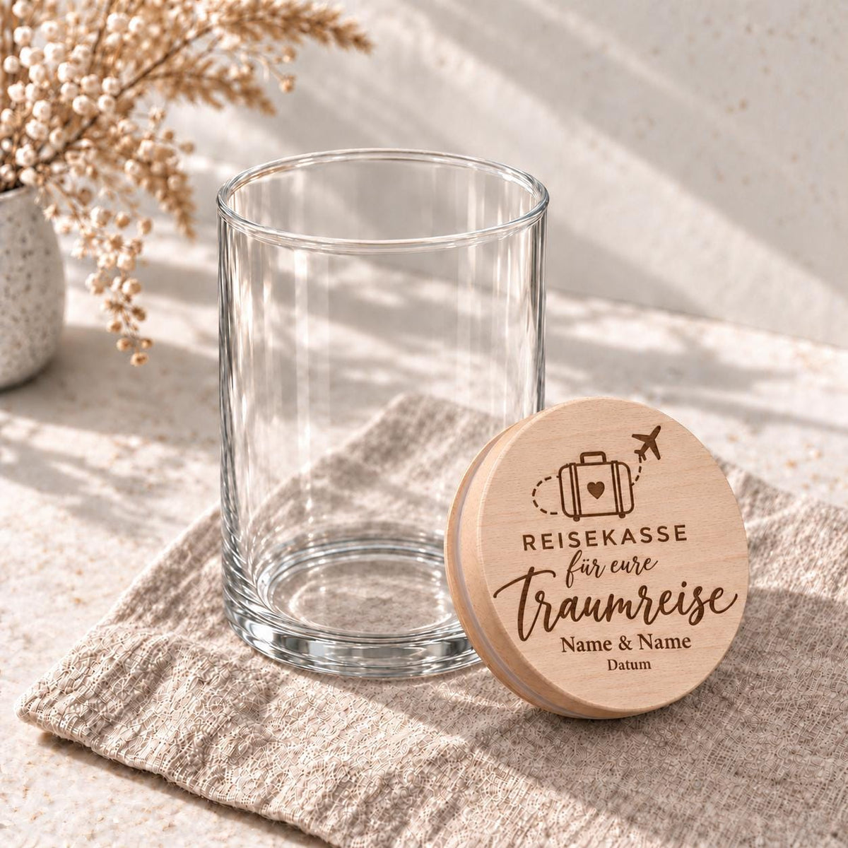 Reisekasse im Glas „Für eure Traumreise“
