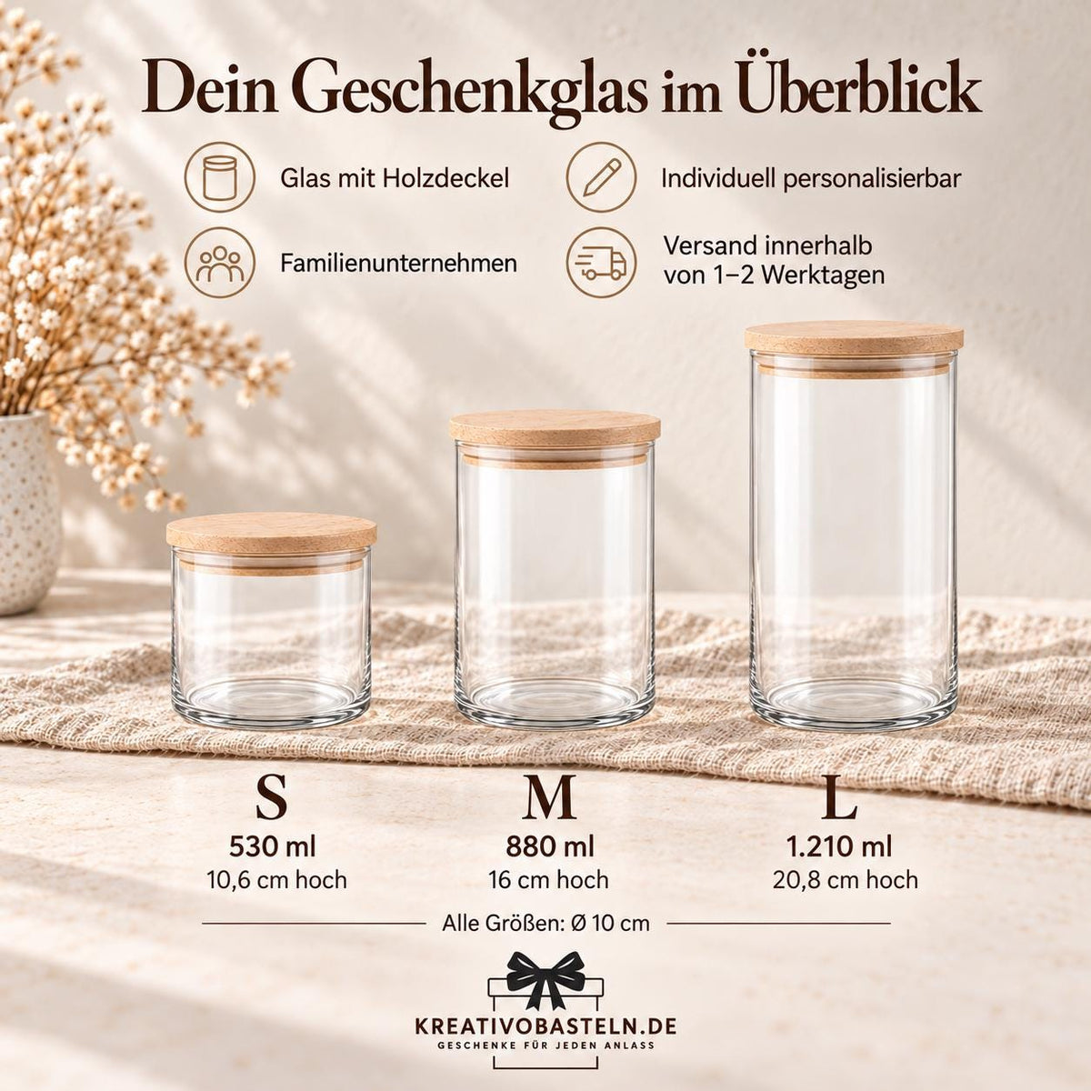 Reisekasse im Glas „Für eure Traumreise“