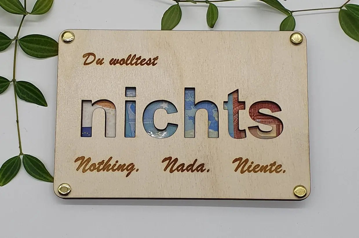 Nichts, Nada, Niente - Karte KreativoBasteln