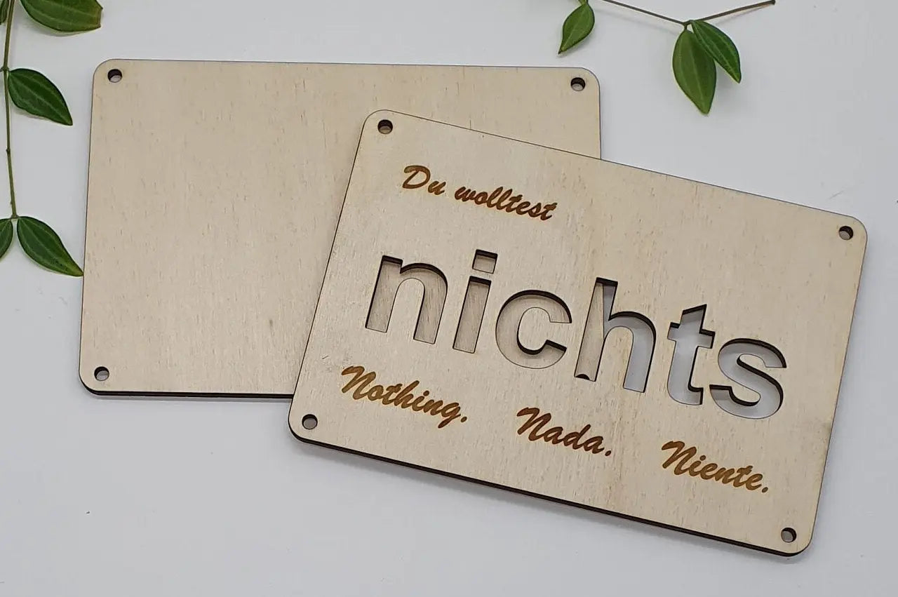 Nichts, Nada, Niente - Karte KreativoBasteln