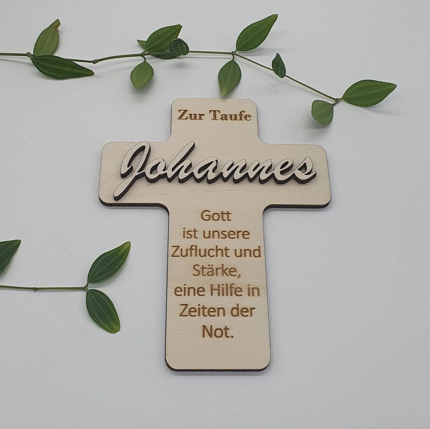 Personalisierbares Taufkreuz Schlicht KreativoBasteln