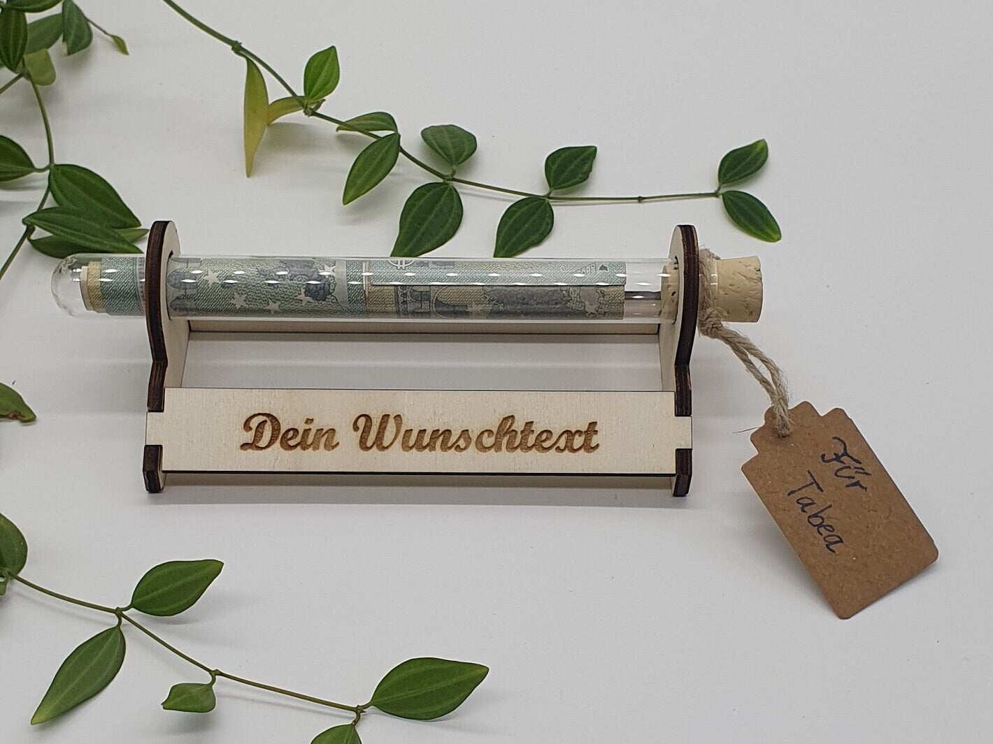 Geschenkidee mit Reagenzglas