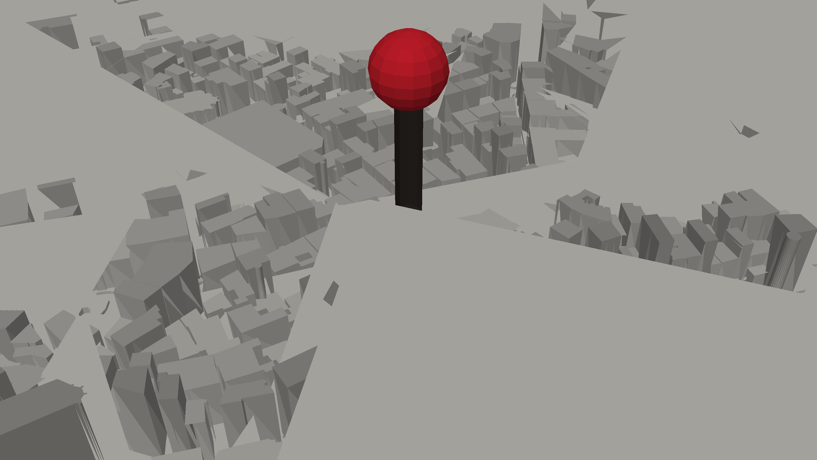 Nahaufnahme einer personalisierten 3D-Stadtkarte mit markiertem Lieblingsort